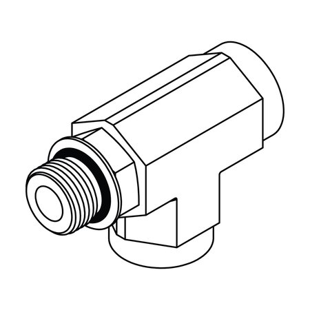 TOMPKINS Hydraulic Fitting-Steel16MOR-16FOR-16FOR TEE 6835-16-16-16